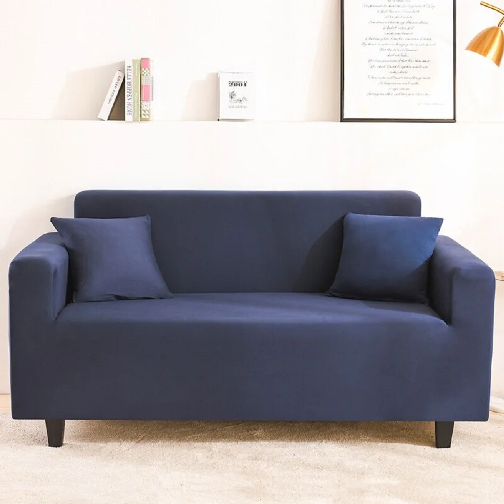 

Simple Solid Color Sofa Slipcover Elastic Dirty Non-slip Cat Scratch Sofa Cover For Living Room Sofa Chair Cover 1/2/3/4-Seater