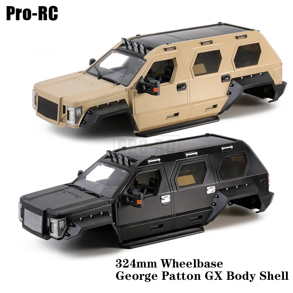 

VITEZOR Hard Plastic 324mm Wheelbase George Patton GX Body Shell Kit for 1/10 RC Crawler Car Unassembled