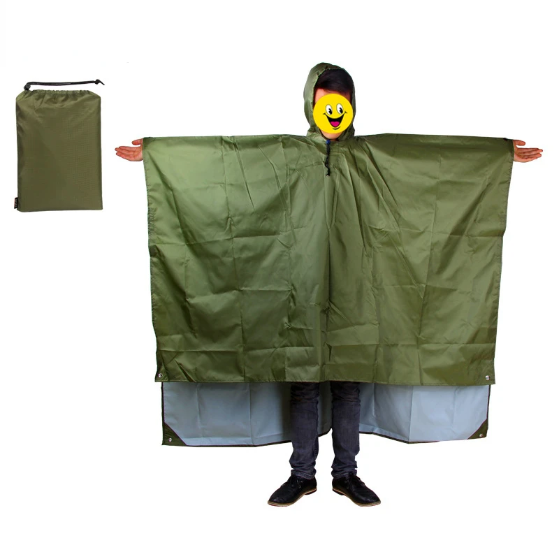 

3 In 1 Outdoor Waterproof Backpack Raincoat Tent Beach Mat Sun Protection Canopy Cycling Rainwear Poncho Outdoor Camping Tent