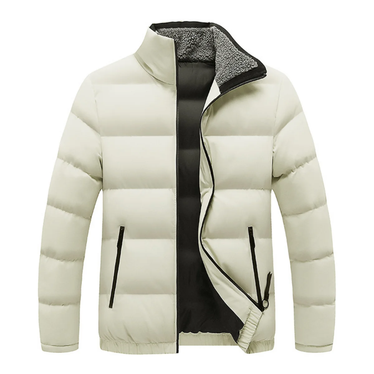 Men's Fashion Trend Cotton Coat Stand Collar Coat Thickened Warm Casual Cotton Coat Winter Cotton Coat Tough Guy Tactical