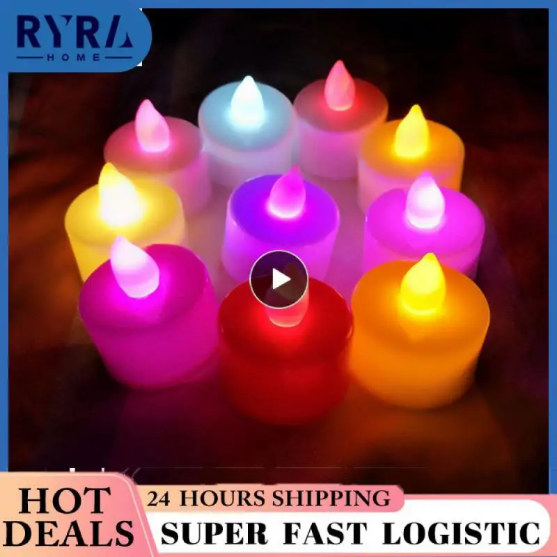 

5/8/10PCS Available In 5 Colors Emotional Warming Is Safer More Light Color Led Candle Many Applicable Occasions Reusable