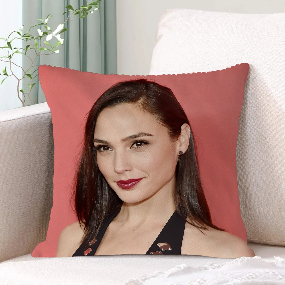 Чехол Для Подушки С Принтом Gal Gadot 50x50 См Декоративная Квадратная Наволочка Из