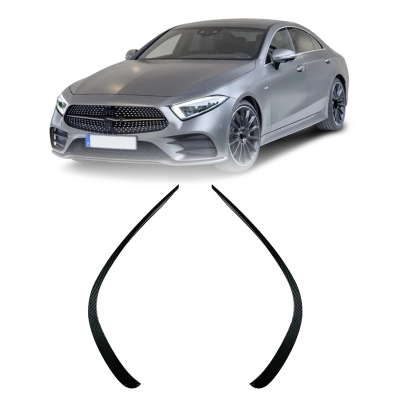 

Car Front Bumper Splitter Spoiler Side Decorative Covers for Mercedes-Benz CLS-Class C257 2018-2021 AMG Line