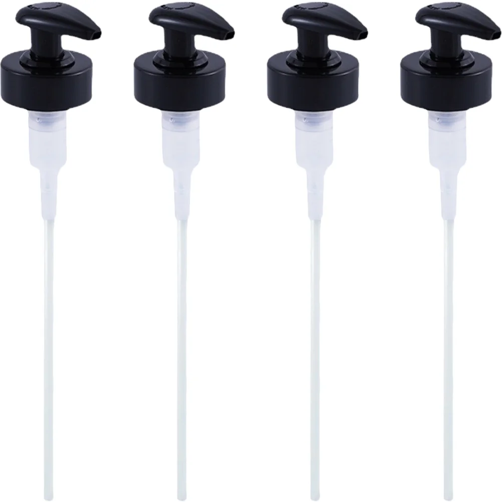 

4 Pcs Pumps Oil Bottle Syrup Ketchup Dispenser Pressure Sprayer Plastic Head Shampoo Conditioner Dip Tubes