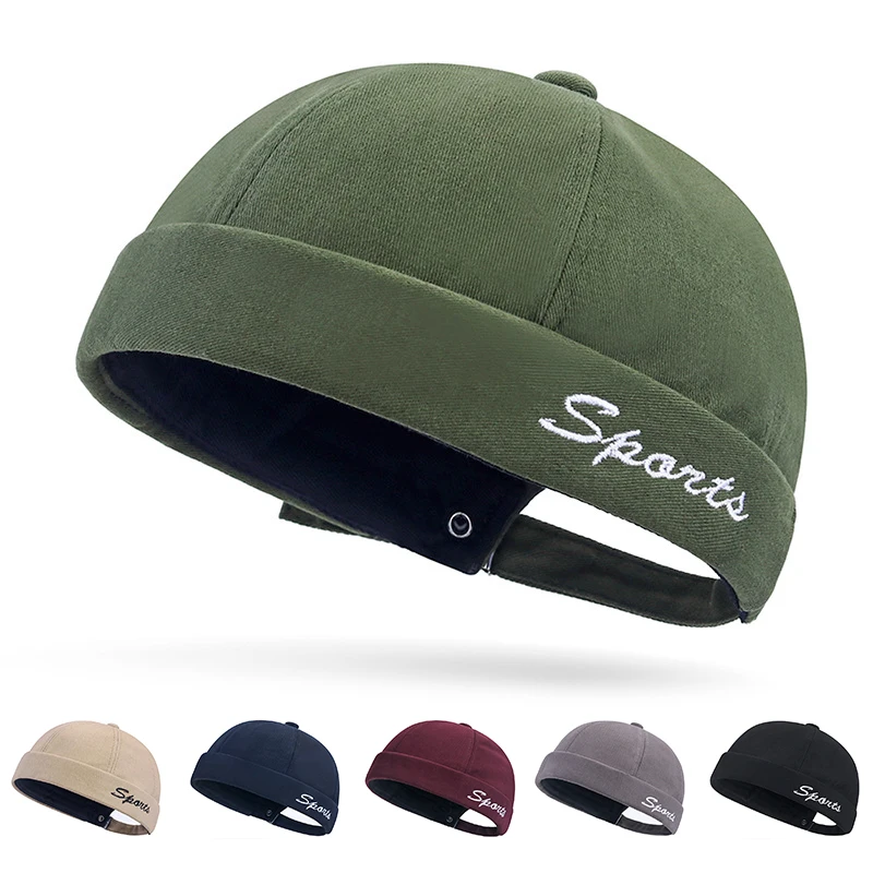 

Fashion Men Women Warm Bucket Cap Brimless Hat Skullcap Bonnet Hip Hop Hat Docker Cap Skullcap Retro Sailor Cap Beanie Hats