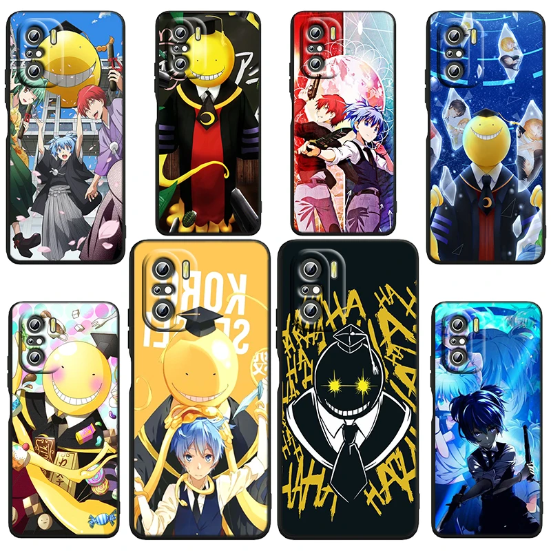 

Anime Assassination Classroom For Xiaomi Redmi Note 12 Turbo 11E 11S 11 11T 10 10S 9 9T 9S Pro Plus 5G Black Phone Case