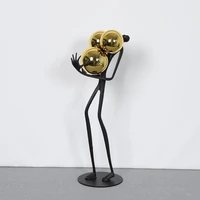 cxh hold golden ball people modern abstract figure sculptured ornaments art model room