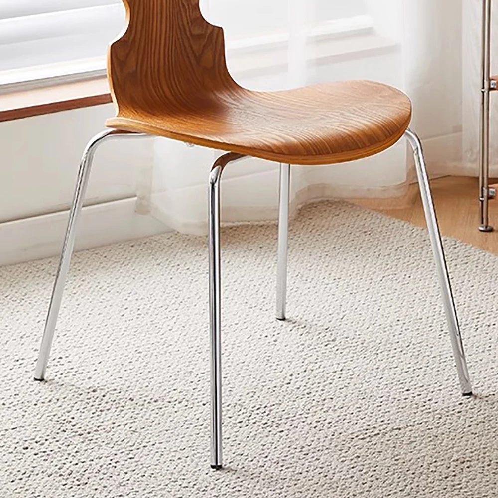 Набор из 4 мягких обеденных стульев японского дерева современные скандинавские