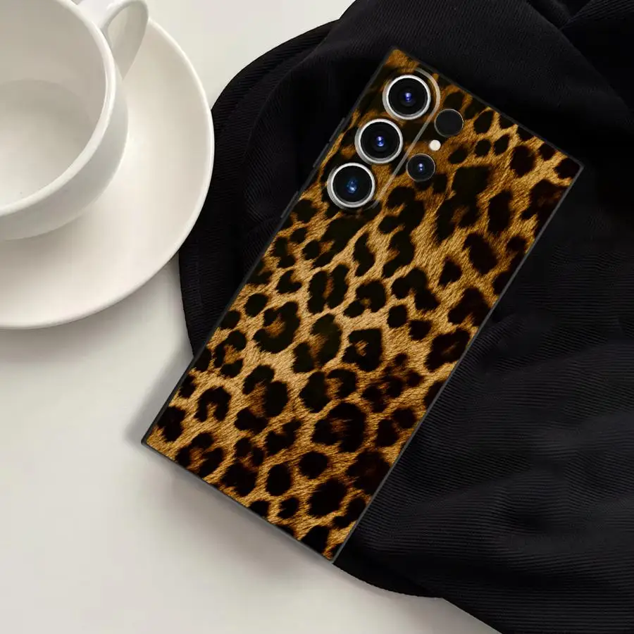 Фото Чехол с леопардовым принтом для Samsung Galaxy S26 Ultra S24 S20 Ultra S10 S9 S21 FE S23 S25 Plus Note 20 8 9 10 Funda Phone Cover №5
