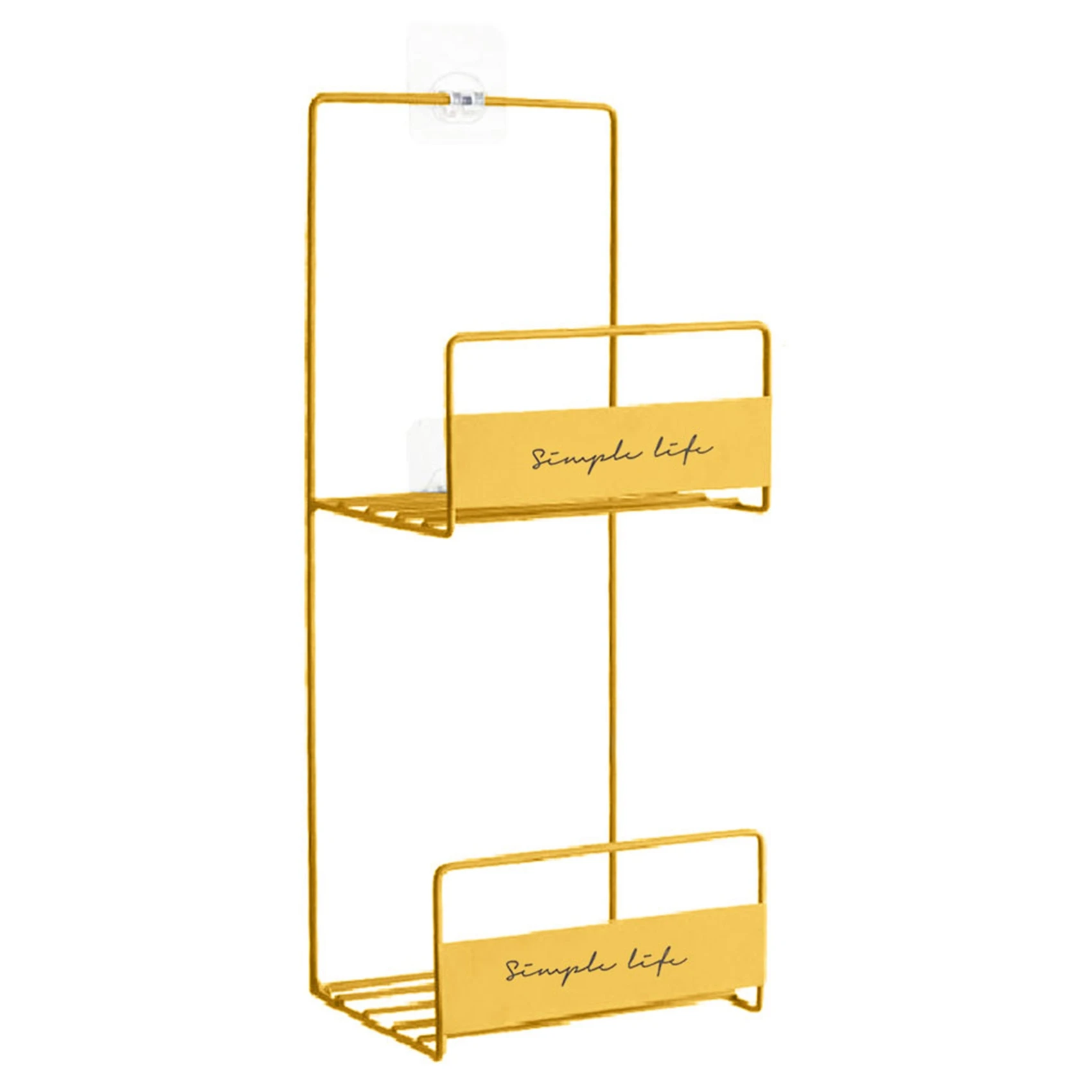 

Double-Layer Wall Door Mount Hanging Bag Shelf Household Closet Bag Storage Rack Bracket Purse Handbag Organizer, Yellow