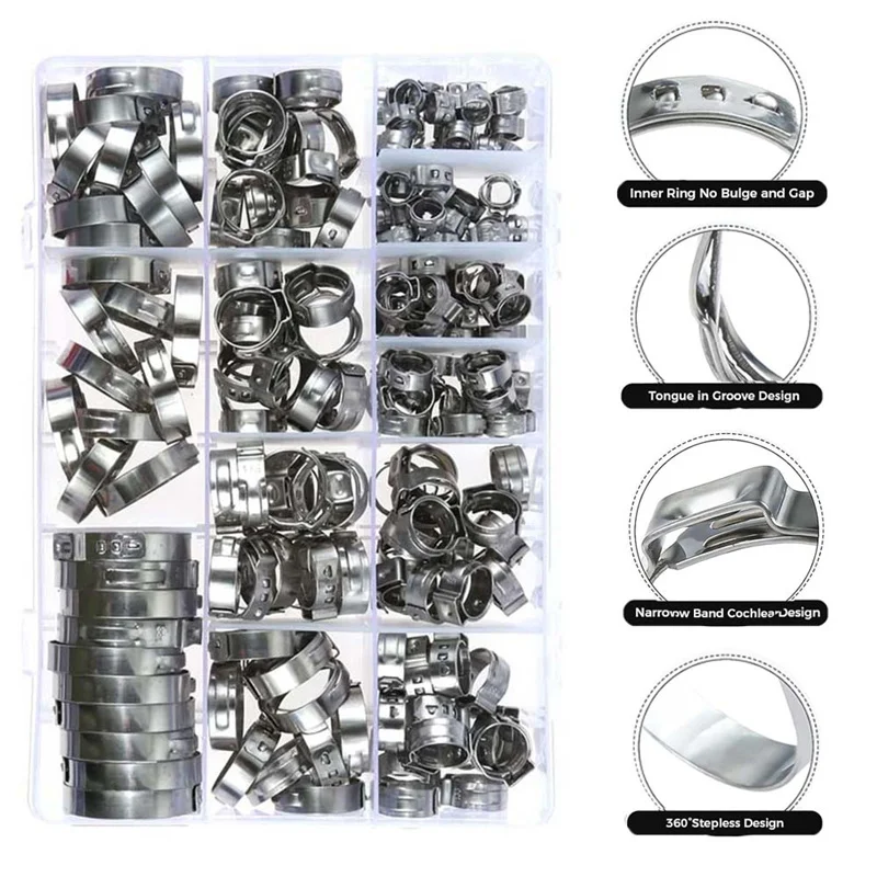 Одиночные зажимы для шланга 5 3-33 1 мм 185 шт