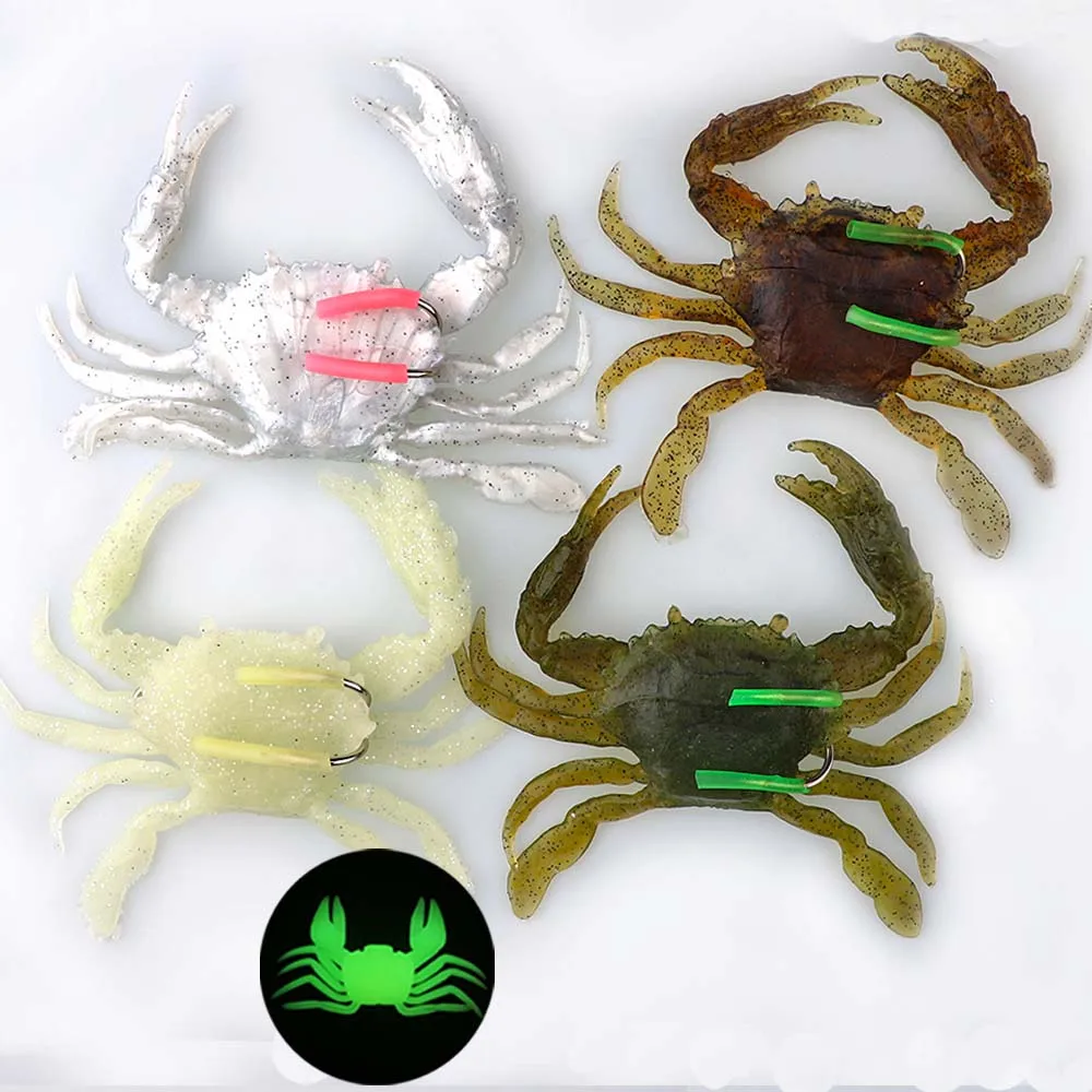 Бионический Краб 130 мм с крючком искусственный реалистичный острый крючок