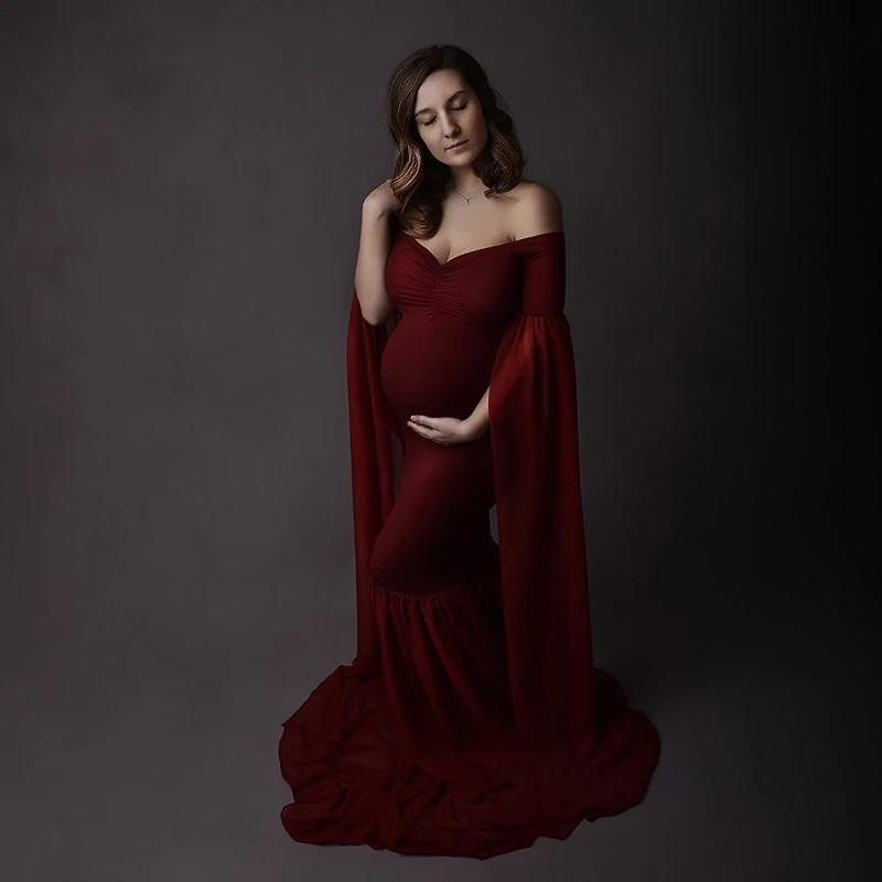 2023 Одежда для беременных женщин фотосессии платья костюм элегантное платье
