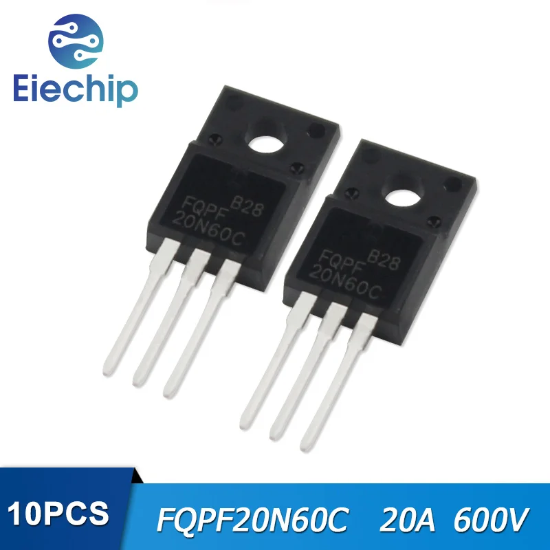 

10 шт. FQPF20N60C MOSFET транзистор 20N60C 20A 600V TO-220F