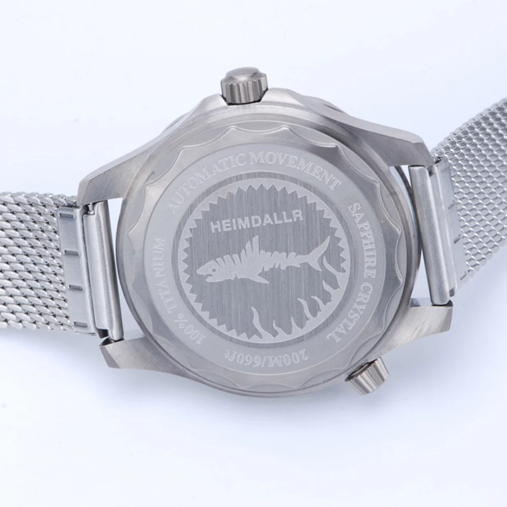 Heimdallr Watch Parts 42.23mm Titanium Sea Ghost 007 Watch Case Sapphire Aluminum Insert Suitable For NH35/36 Movement