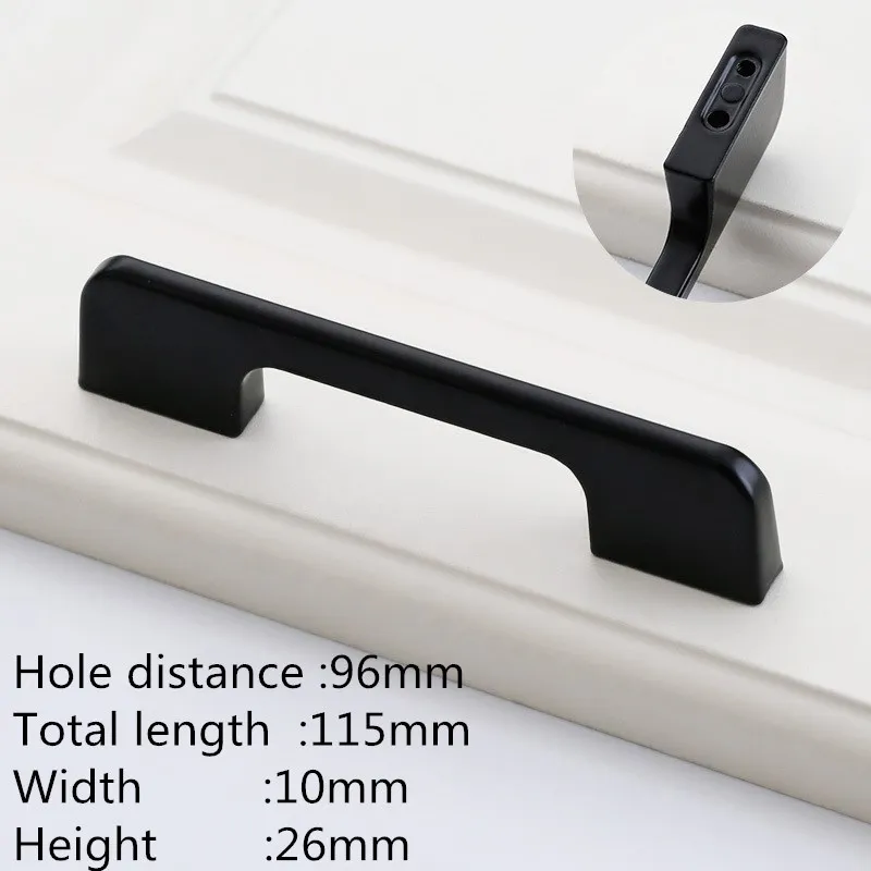 

Ручка для мебели черная алюминиевая KK&FING