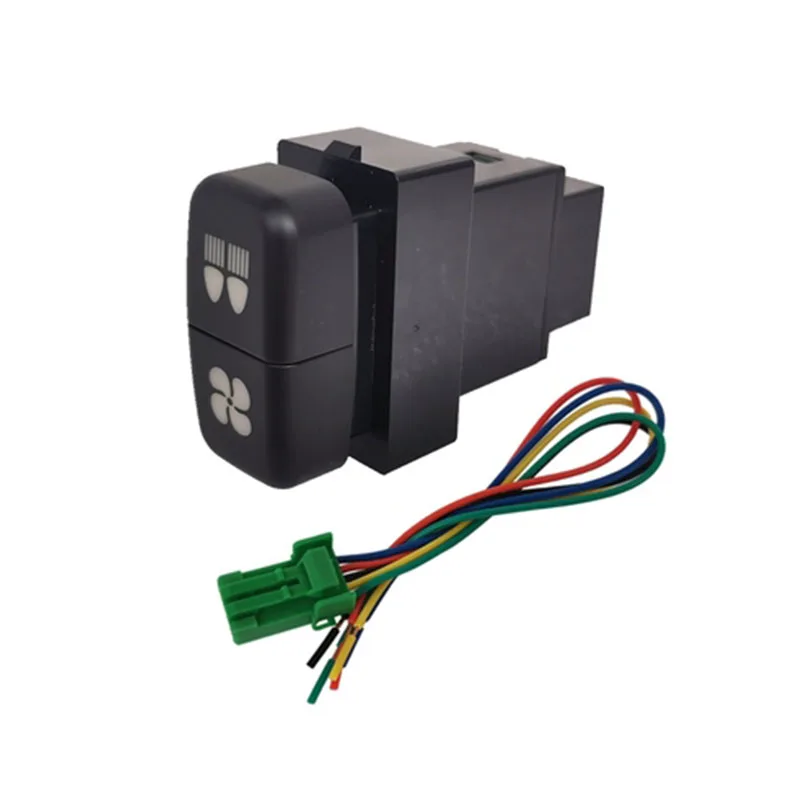 

1 шт. автомобильный двойной кнопочный переключатель, светодиодные противотуманные фары, вентилятор, прожектор, кнопка переключения фар для Mitsubishi ASX Lancer EX Pajero V73 V93 V97