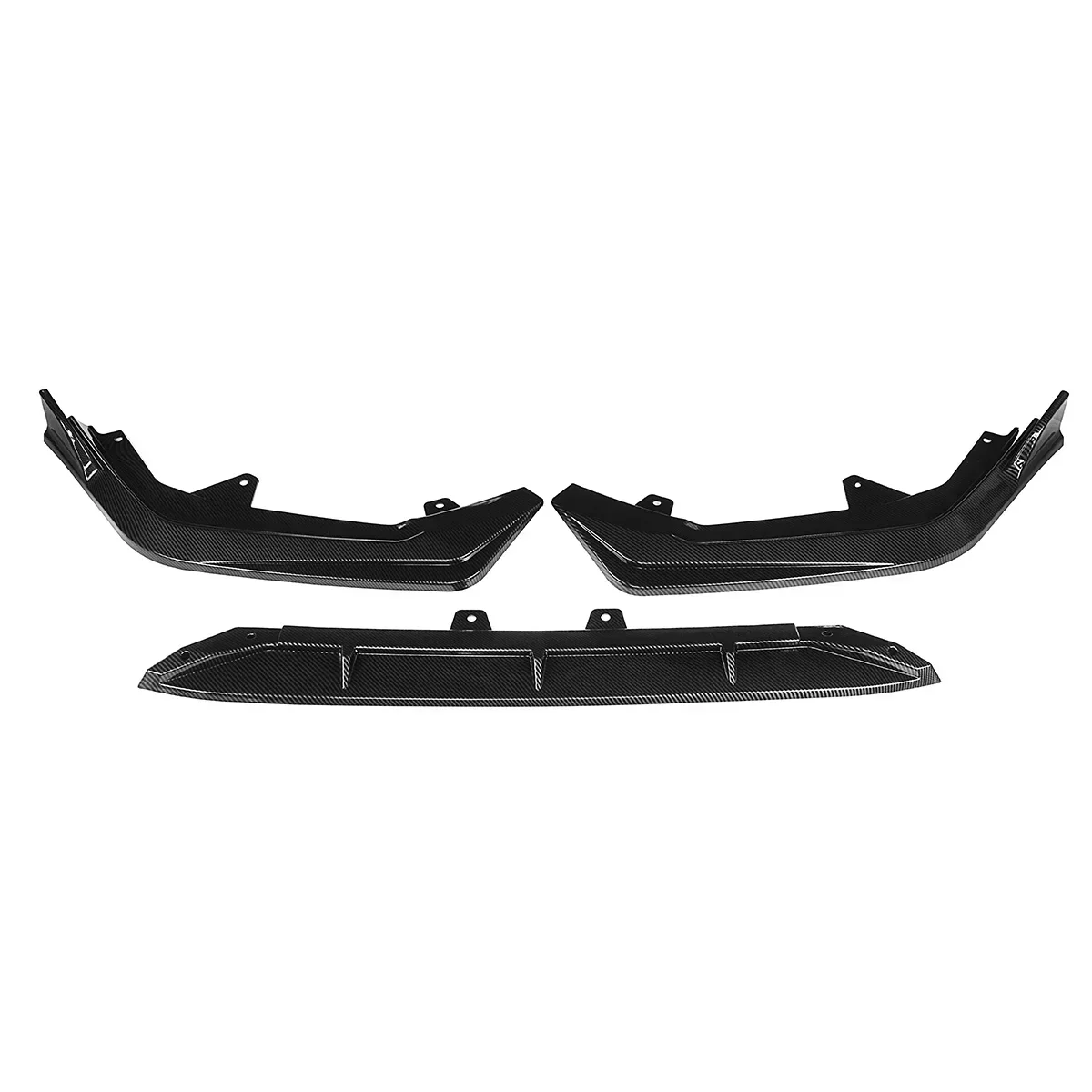 3xCar Front Bumper Lip Spoiler Deflector Lips Splitter Guard For Honda Civic 11th Eleventh Generation 2021-2022 Body Kit