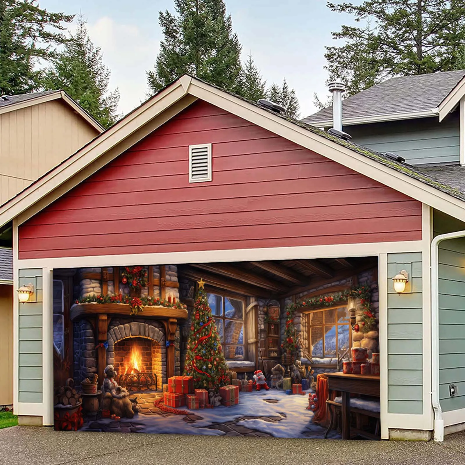 Фон для фотосъемки с изображением рождественских магазинов конфет игрушек