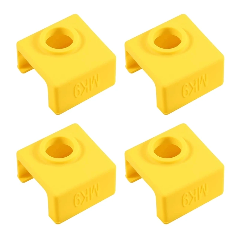 

3D Printer Silicone Sock 4PCS 3D Printer Heater Cover Silicone Cover for Ender 3 3D Printer Tightly Fitted Silicone Sock