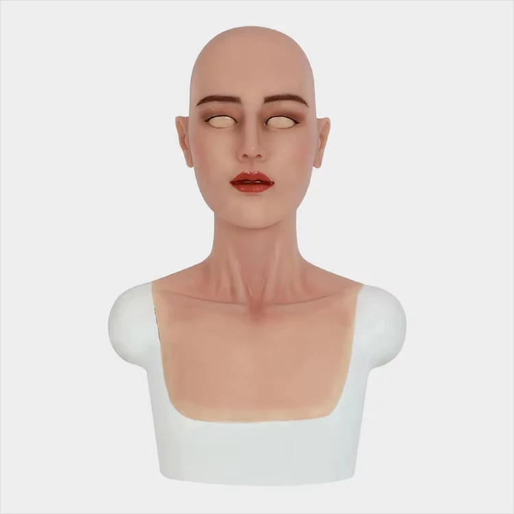 Фото Силиконовая маска Rona для женщин: для лица, шеи и головы, для кроссдрессеров и косплея №1
