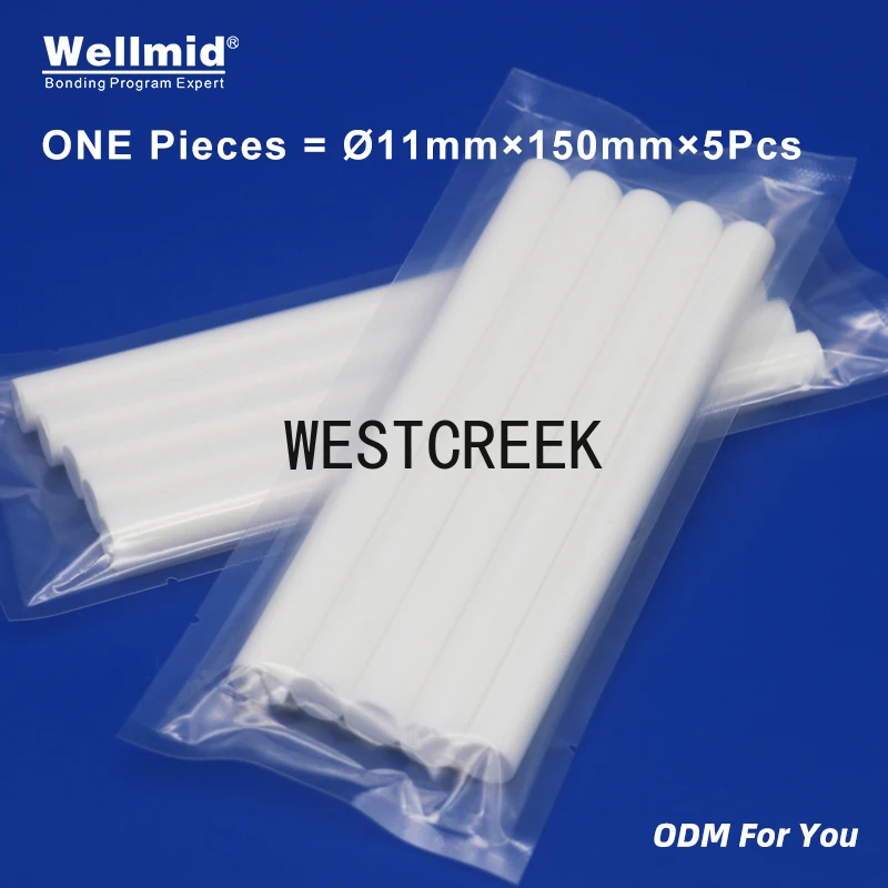 Красочные палочки из ЭВА 7 мм 11 × 150 белые термоплавкие клеевые для термопистолета