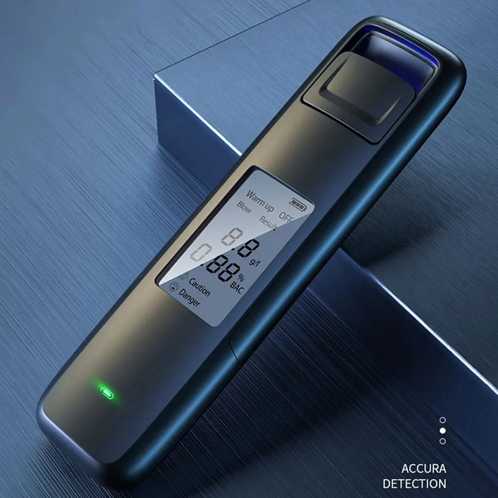 

Portable Alcohol Tester High Sensitivity Breathalyzer HD Display Non-Contact Type-C Charging Blowing Type Measuring Device