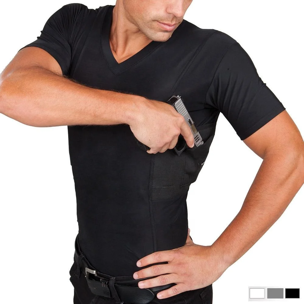 

MEN'S Latest Design Of Concealed Carry Undercover Compression Tactical Gun Holding Holster Shirt