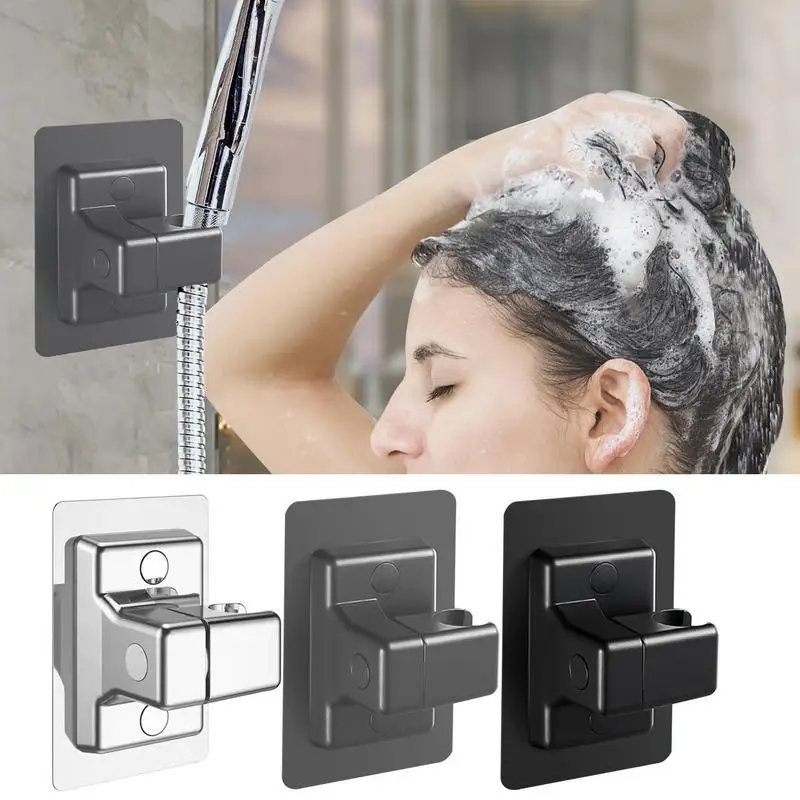 

Shower Bracket 360 Rotating Shower Spray Holder Adhesive Shower Holder Adjustable Sprayer Holder Drill-Free Installation