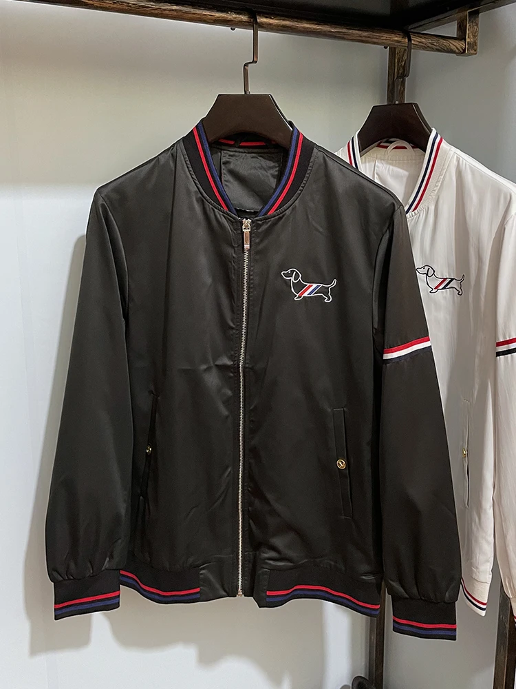 

Роскошная куртка TB, модная полосатая дизайнерская бейсбольная куртка с длинным рукавом, Весенняя Повседневная Деловая Корейская мужская куртка