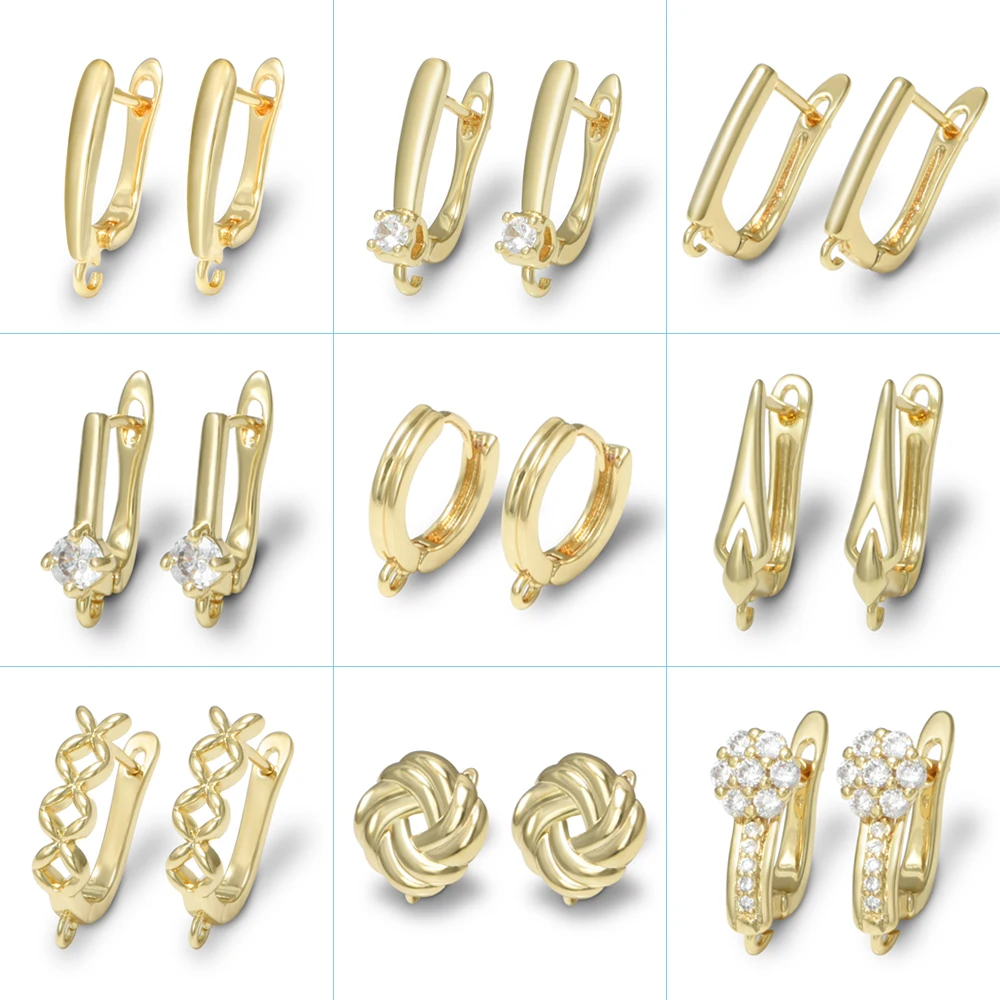Позолоченные цветные крючки для сережек | AliExpress