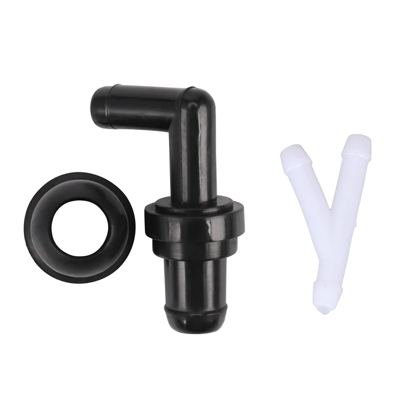 

90 Degree PCV Valve And Grommet Kit For Honda / Toyota With 50Pcs Car Garden Home Y Piece Tube Pipe Hose Connector