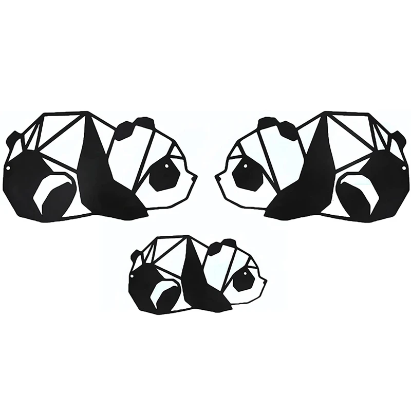 

Metal Panda Wall Decoration Outdoor Wall Art Black Metal Wall Art Living Room Bathroom Bedroom