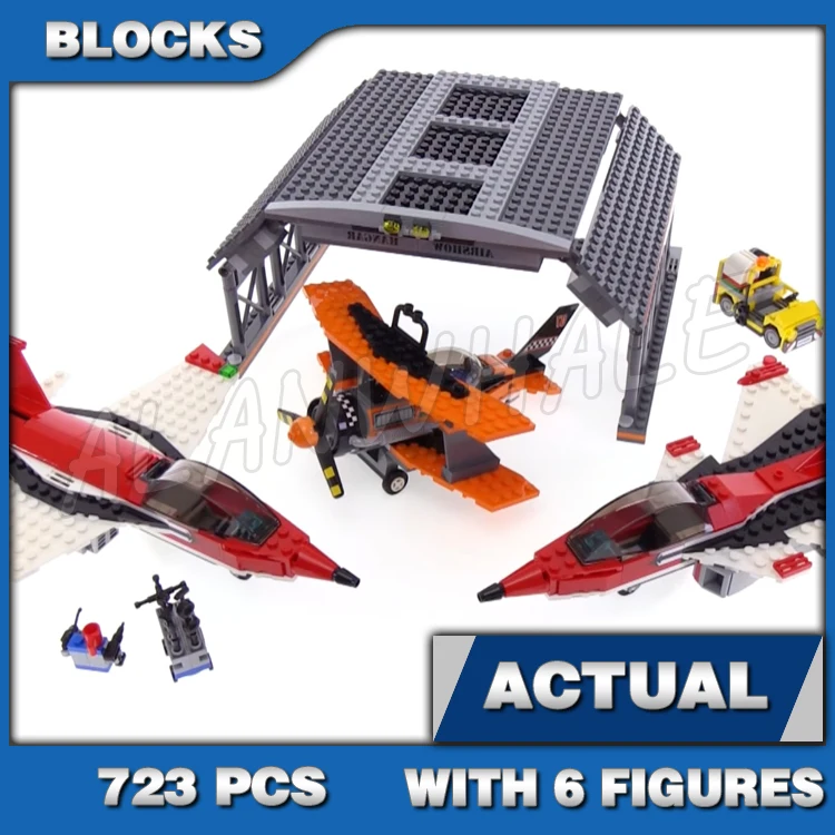 

723pcs Town Airport Air Show Jet Plane Service Car Tool Wagon 02007 Building Blocks Set Bricks Compatible with Model