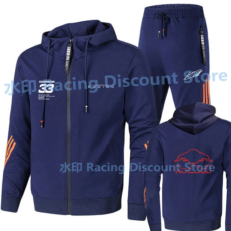 

2021 Formula One Dutch driver Verstappen F1 Team Logo Oversized hoodies 2Pieces Men Sets tracksuit Racing Fans jacket Sweatshirt