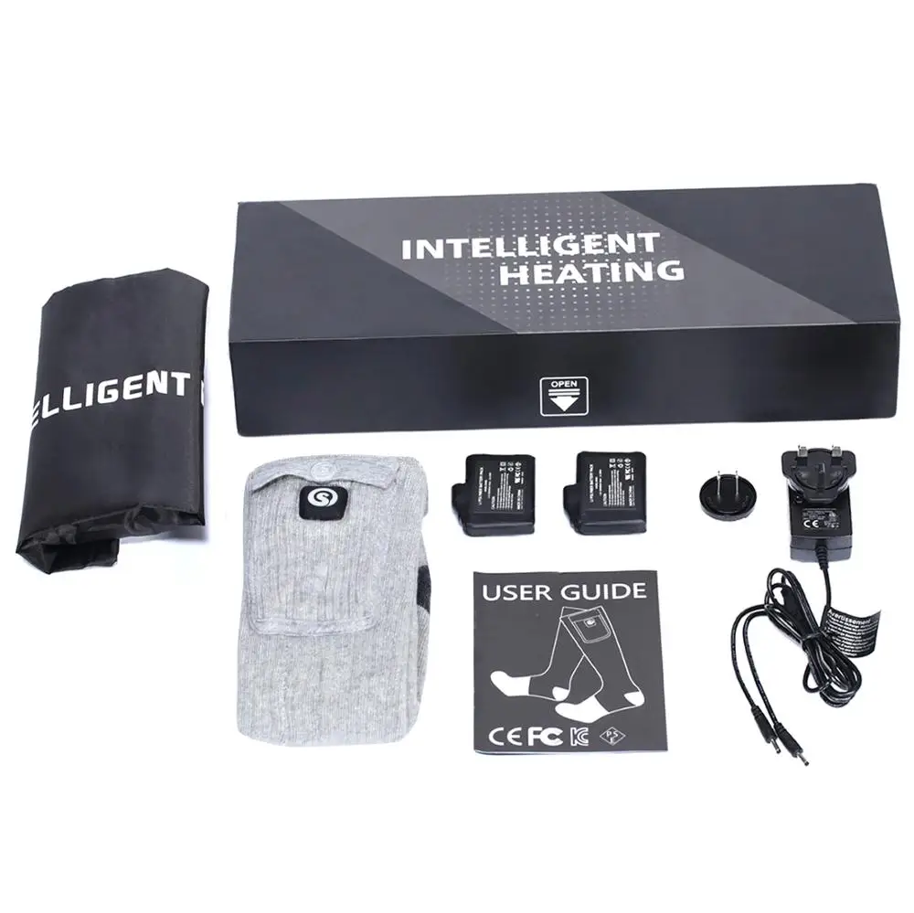 2020 New Winter Heated Socks 100% Cotton Material Custom Electric Rechargeable Women Men Warm Fishing Heating Ski Riding Socks