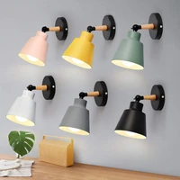 modern minimalist wall lamp bedside macaron wall light 6color bedroom background staircase aisle childrens room decorative lamp