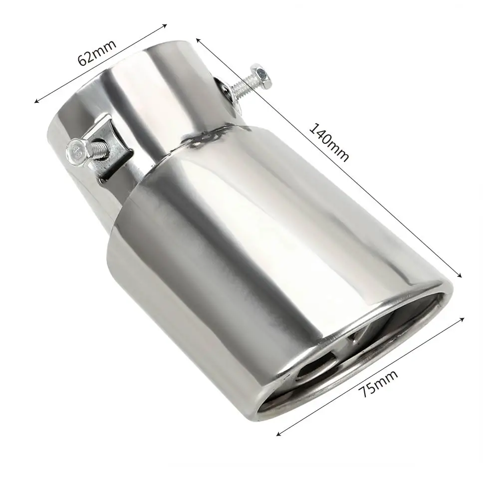 

Выпускной глушитель для автомобиля, универсальный автомобильный глушитель из нержавеющей стали с одним/двумя портами, 63 мм