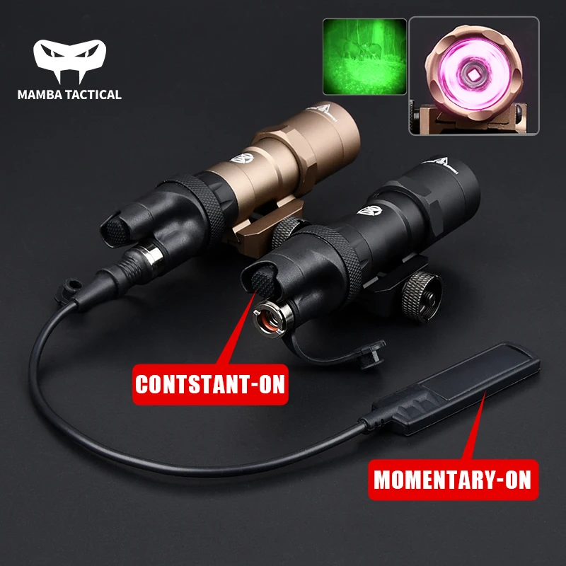 Tactical M300 M300B IR WADSN Flashlight 850nm Surefir Dual Function Upgrade New Tail cover 20mm PicatinnyRail Night Hunting Lamp