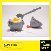 armor soldier egg cup with spoon egg tray cute arthur for kids royal guard boiled eggs holder cute cooking tool