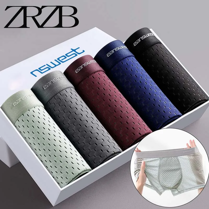 Мужские трусы-боксеры мужское нижнее белье боксеры шорты из вискозы сетчатые