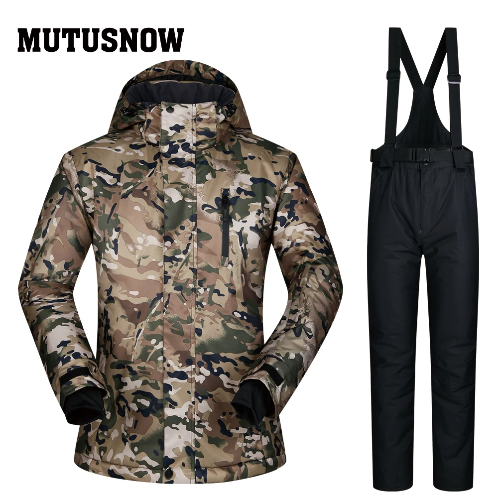 

Лыжный костюм, мужские Брендовые куртки и брюки, ветрозащитные водонепроницаемые дышащие зимние мужские костюмы CLMCTZ для катания на лыжах и ...