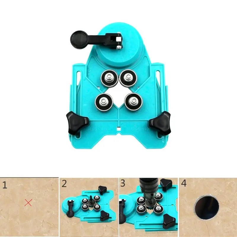 

67JE Tile Locator Puncher Tapper Glass Tile Drill Glass Machine Position Ruler