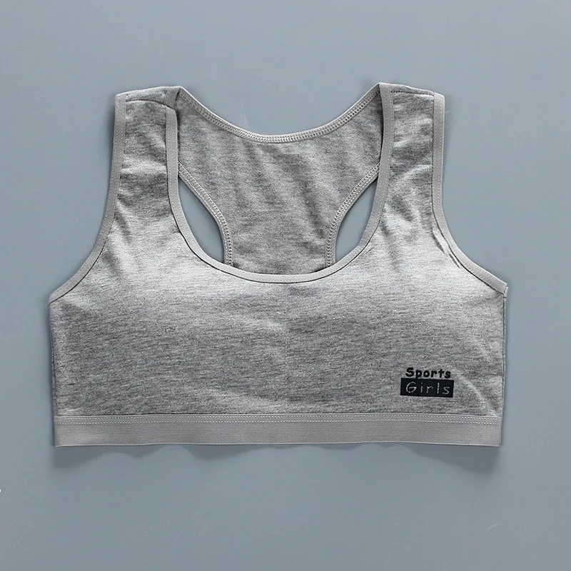 

Girl Sports Cotton Kids Underwear Vest Soft No Ring Children Training Bras 8 to 15 Years Teenage Girls Clothing Wireless Bra