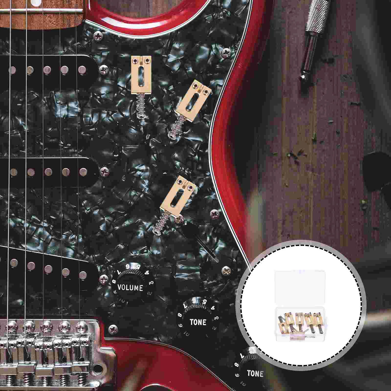 

1 Set Guitar Accessories Tremolo Bridge Saddle Copper Bridge Code Locked String Guitar System for Guitar Stage Bridge