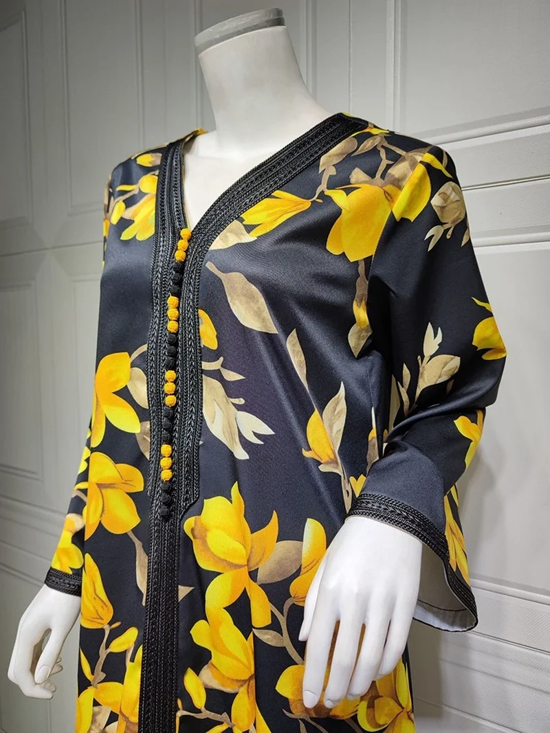 Ramadan Eid Mubarak Dubai Abaya Saudi Arabic African Dresses For Women Robe Longue Femme Kaftan Turkey Islam Muslim Hijab Dress