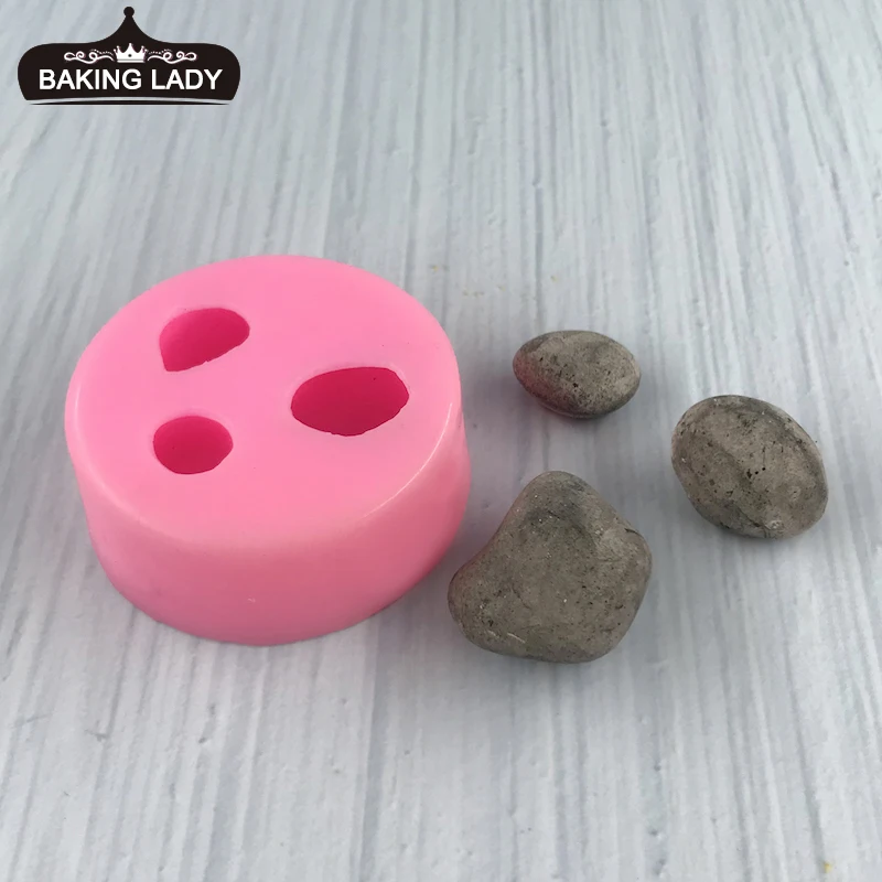 

MNYB diy small stone silicone mold cake decoration chocolate mold irregular stone drop glue mold cupcake decoration kitchen tool