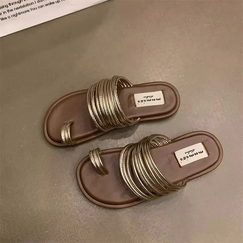 Сланцы женские резиновые мягкие тапочки на плоской подошве В гавайском стиле