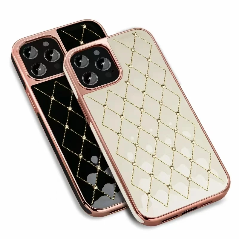 Electroplated Geometrische Diamant Telefoon Case For A Iphone 11 12 13 Pro Max 12 Mini Xs Max X Xr 8 7 Plus Camera Bescherming D