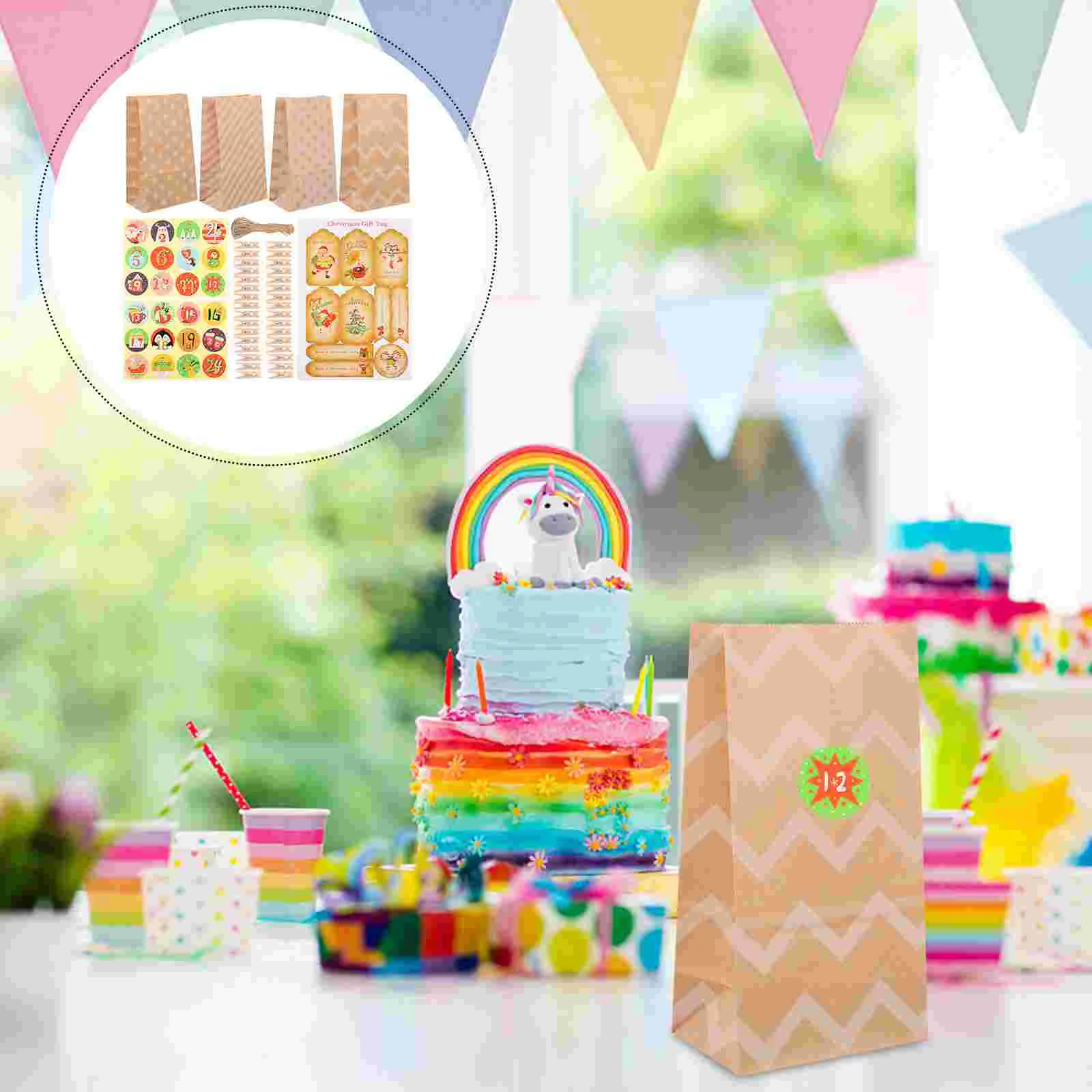 

Box Christmas Calendarcountdown Favor Snack Partywrapping Bakery Cookie Baking Pastry Advent Gift
